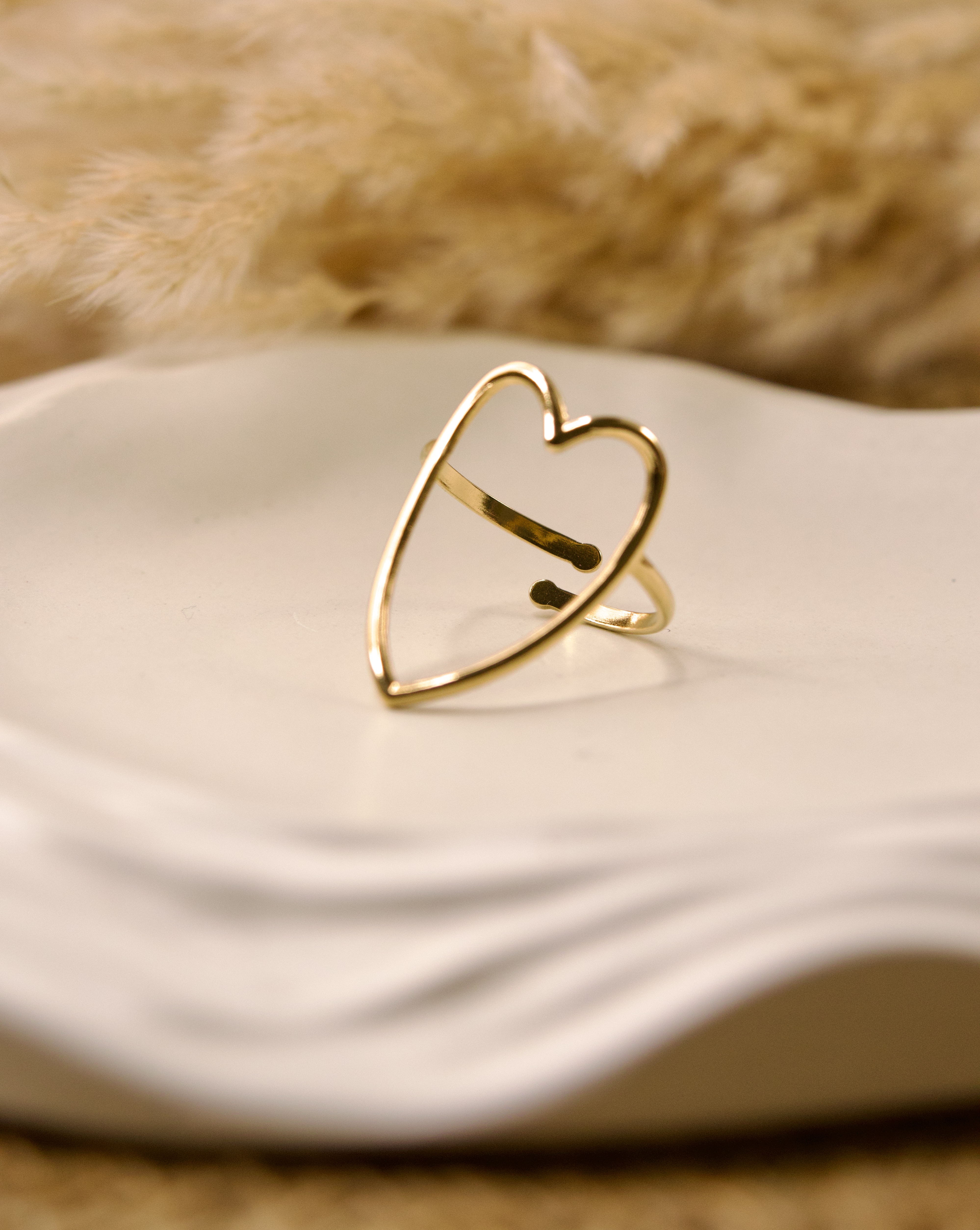 Gold Heart-Shaped Ring