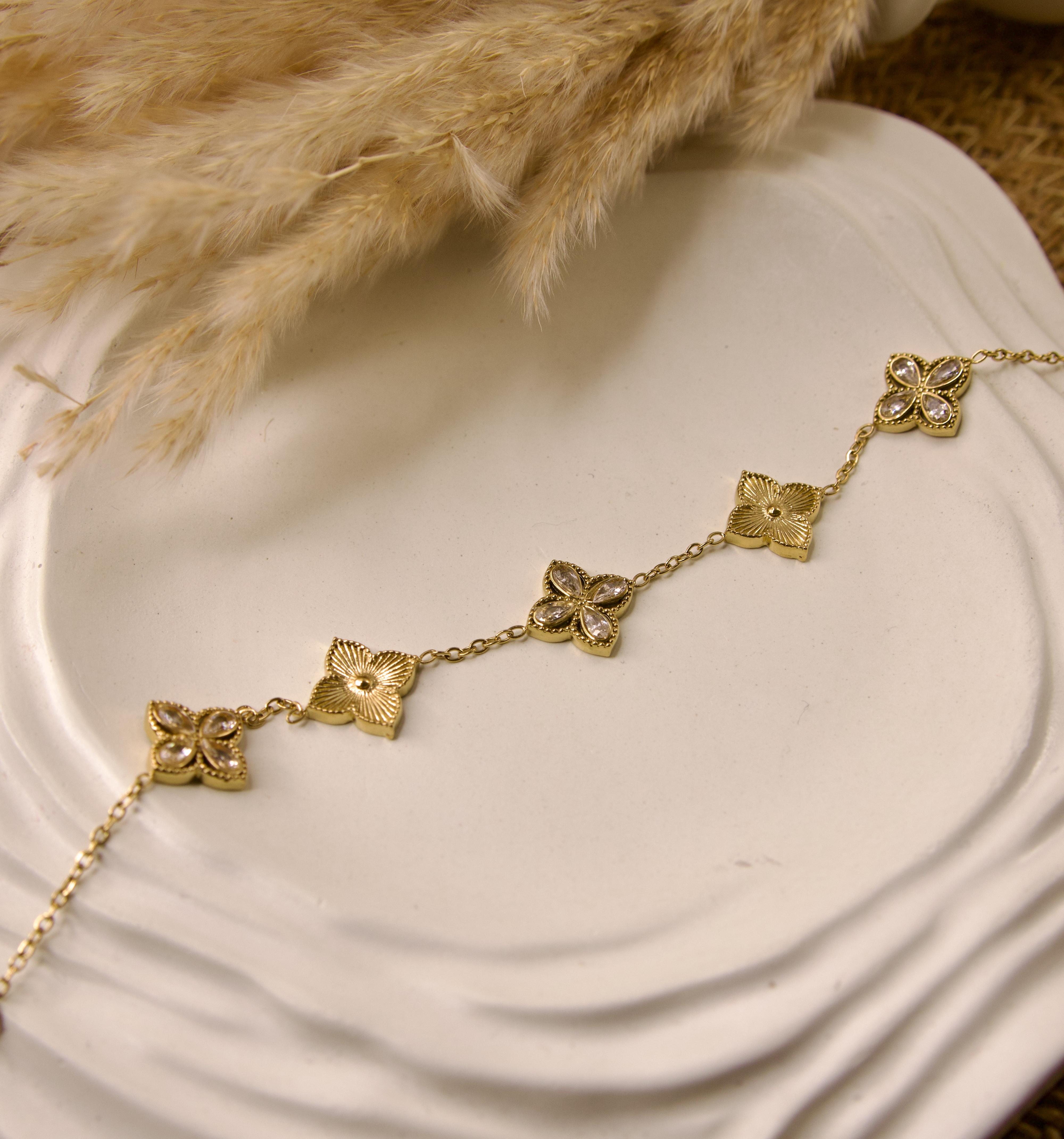 Gold Floral Bracelet