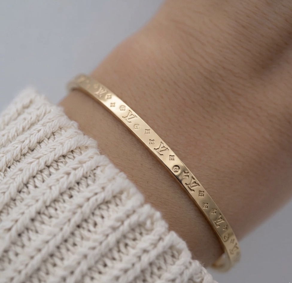 Gold Engraved Bangle