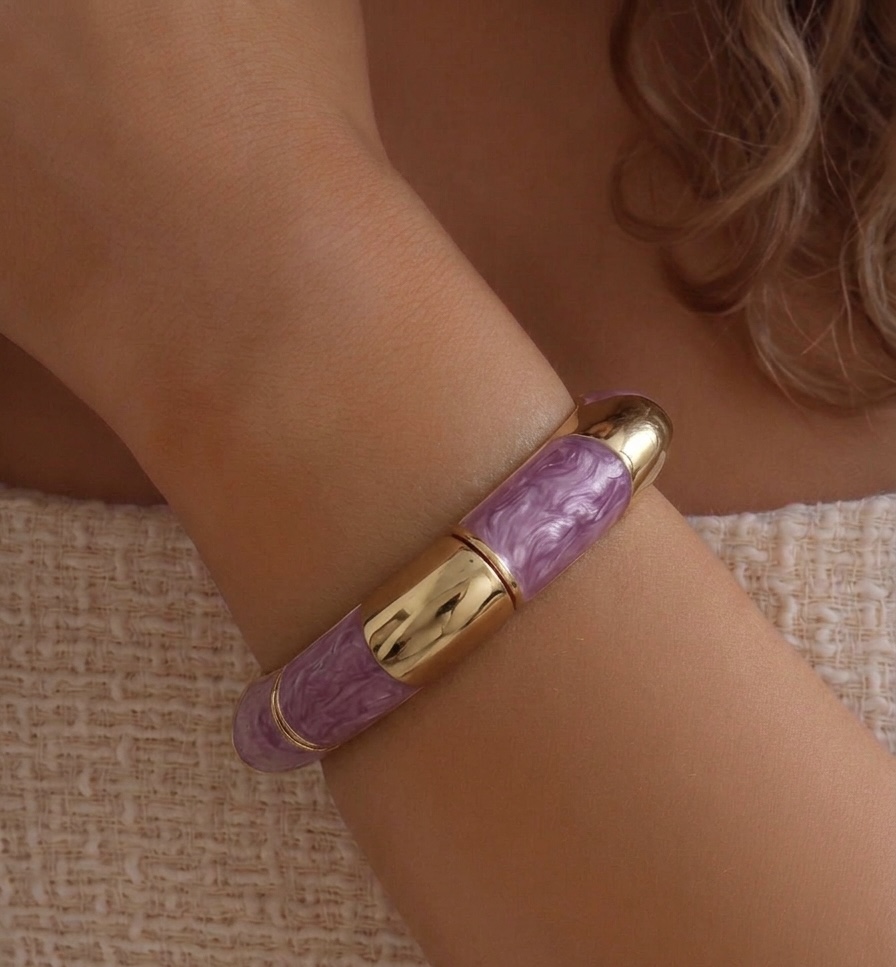 Purple Marble Bangle