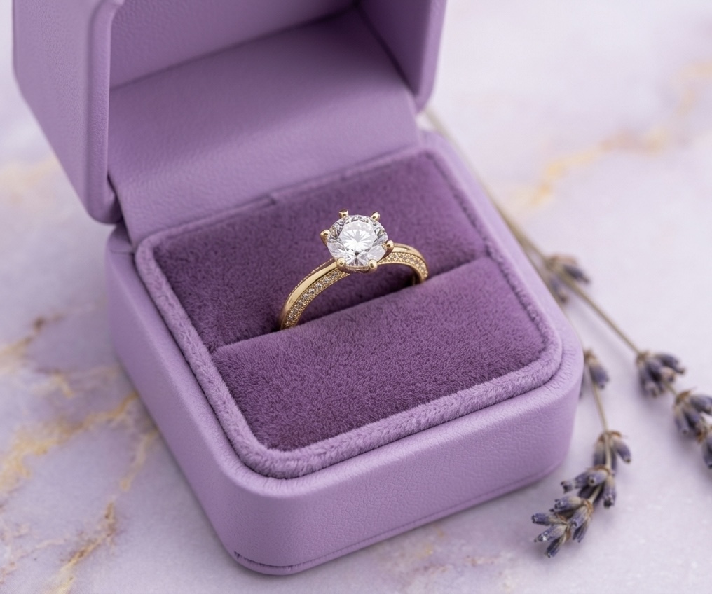 Gold Solitaire Diamond Ring