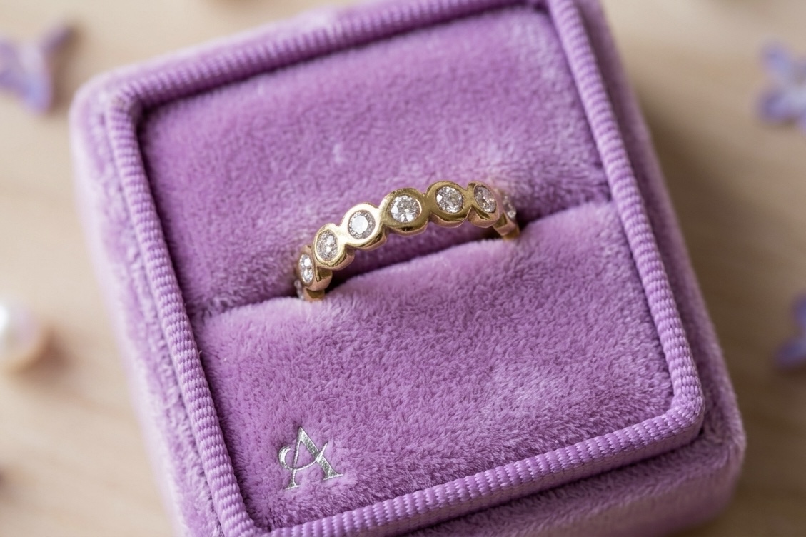 Gold Diamond Band Ring