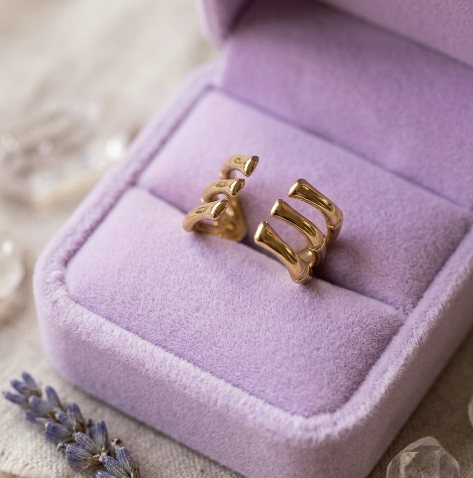 Elegant Gold Adjustable Rings