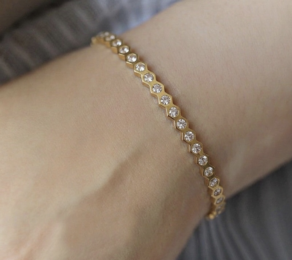 Gold Plated Diamond Bracelet
