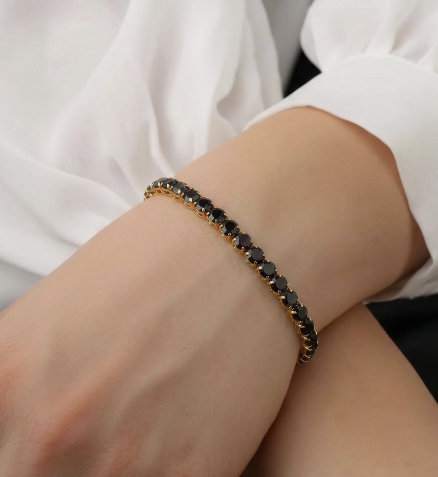 Elegant Black Stone Bracelet