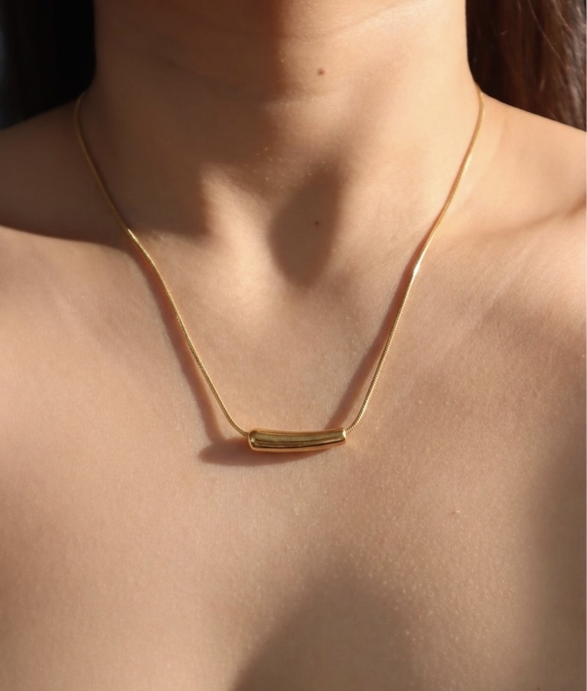 Minimalist Gold Bar Necklace