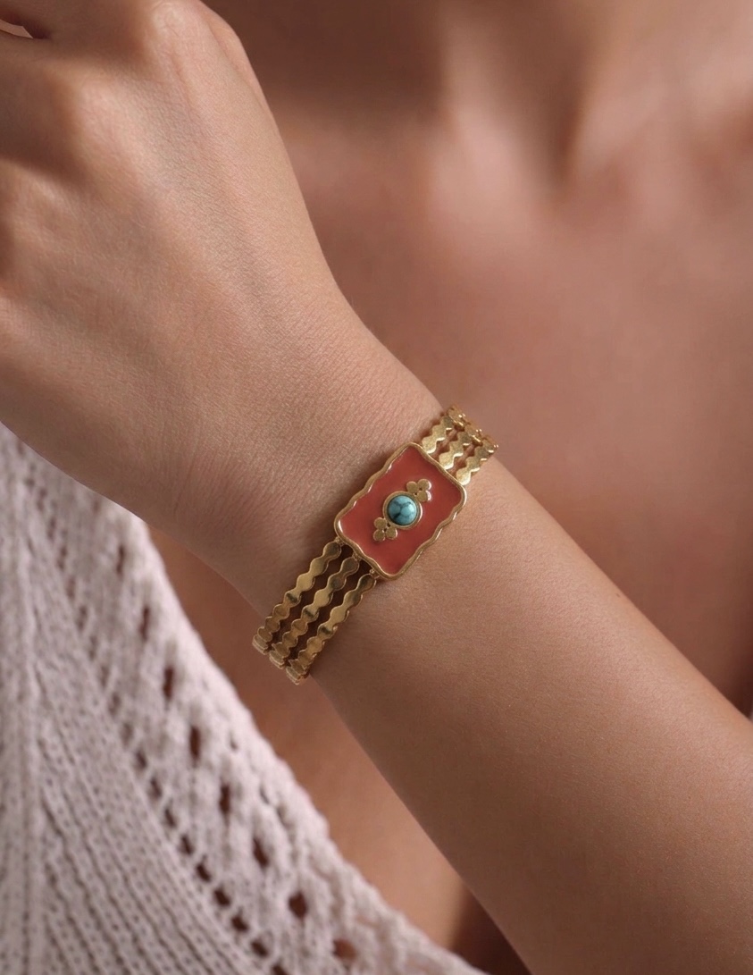 Gold Plated Floral Bracelet