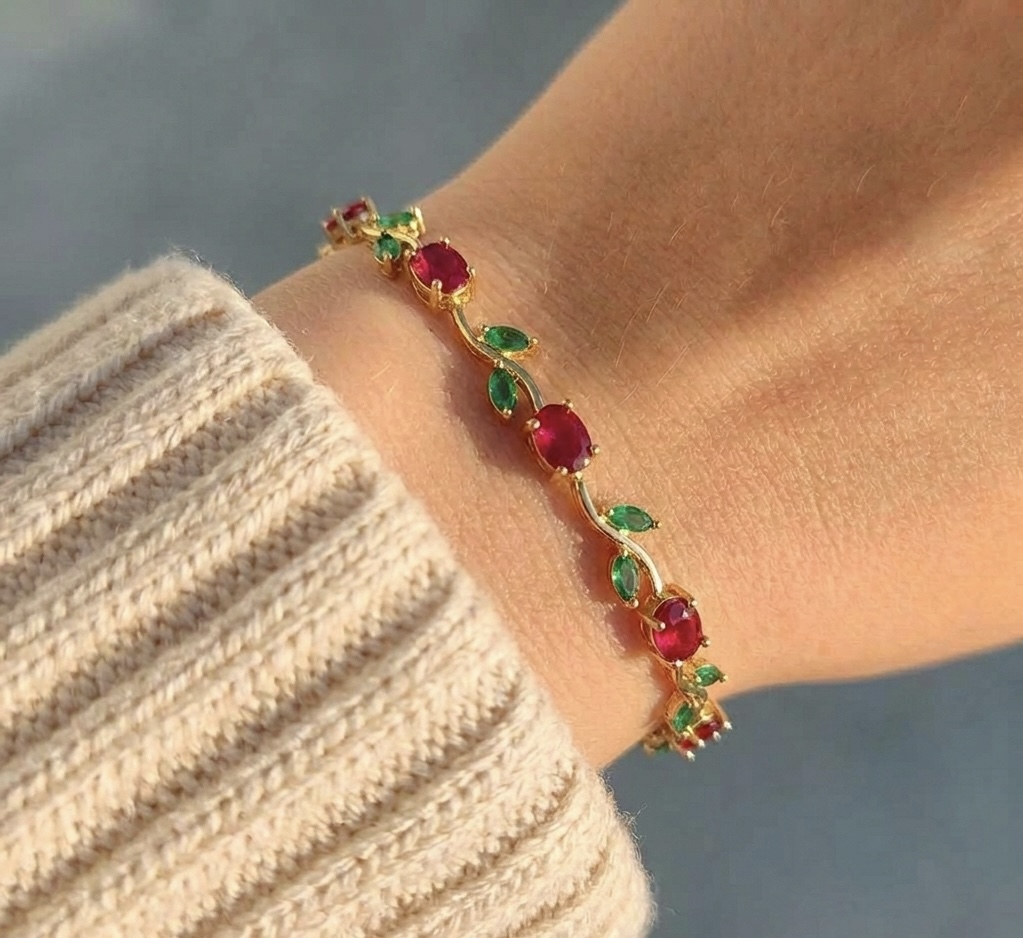 Ruby Tulip  Bracelet