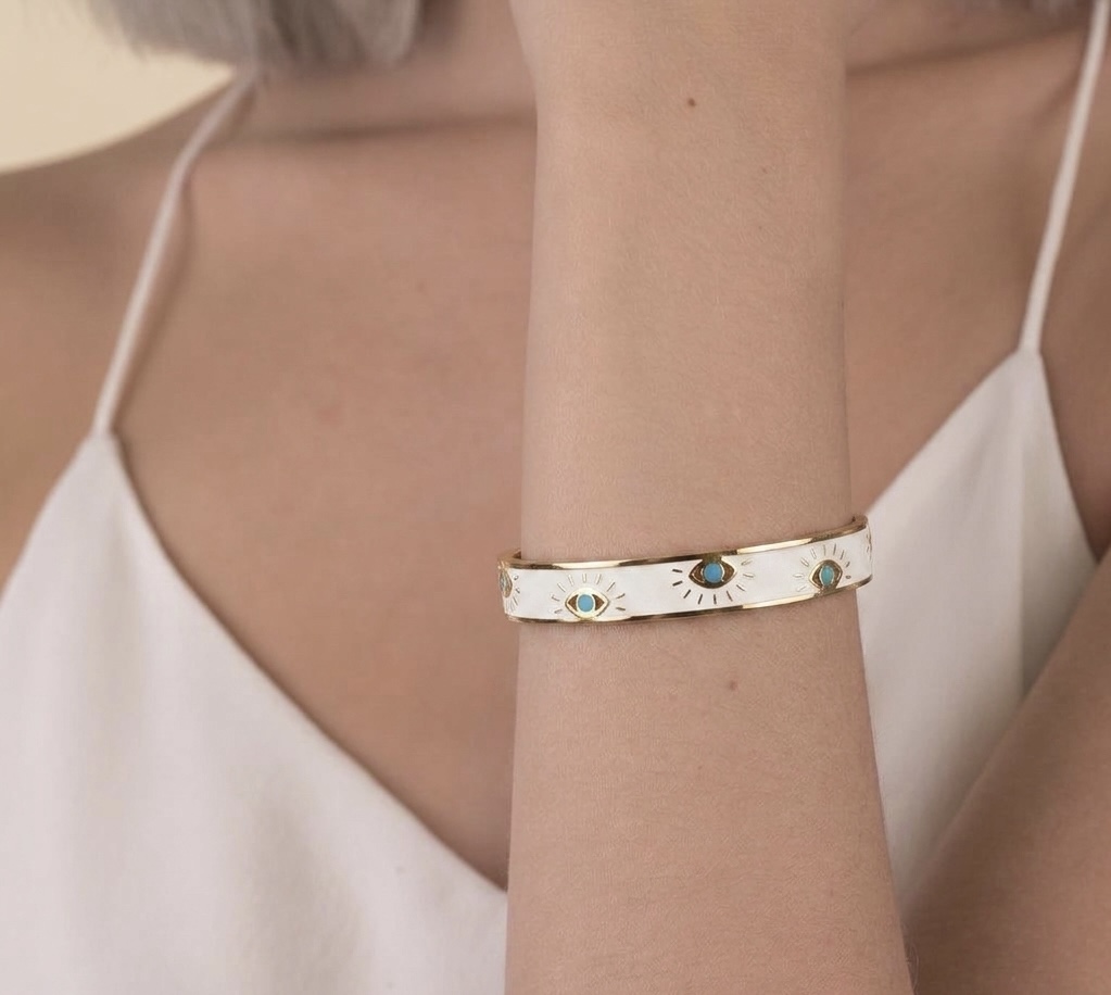 Evil Eye Enamel Bracelet
