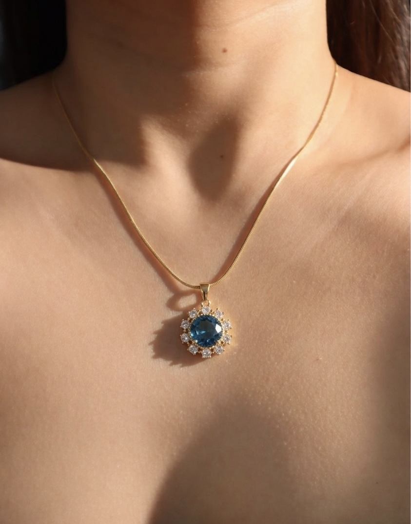 Elegant Sapphire Pendant Necklace