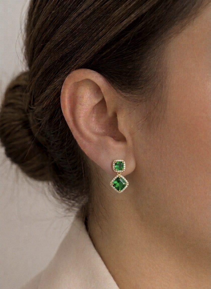 Emerald Drop Earrings
