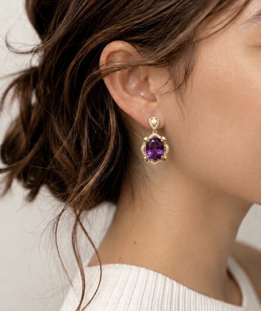 Amethyst Drop Earrings