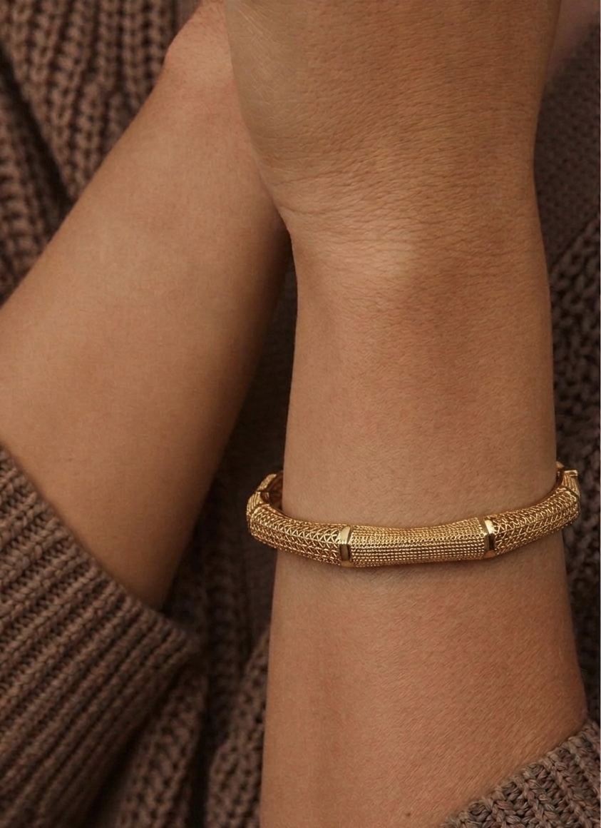 Textured Gold Bracelet