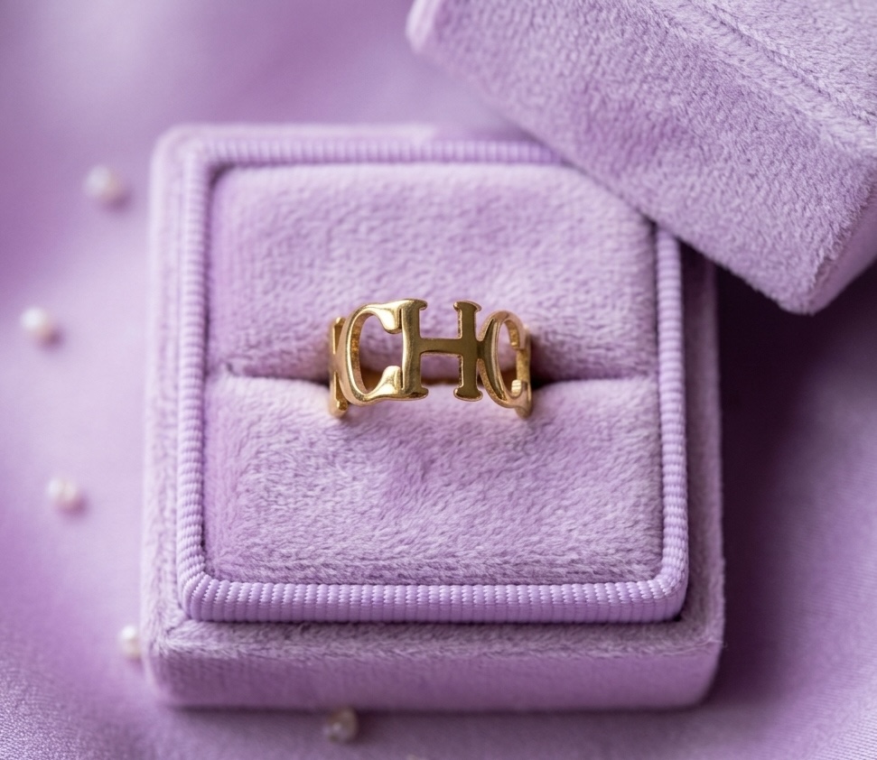 Gold Initial Ring