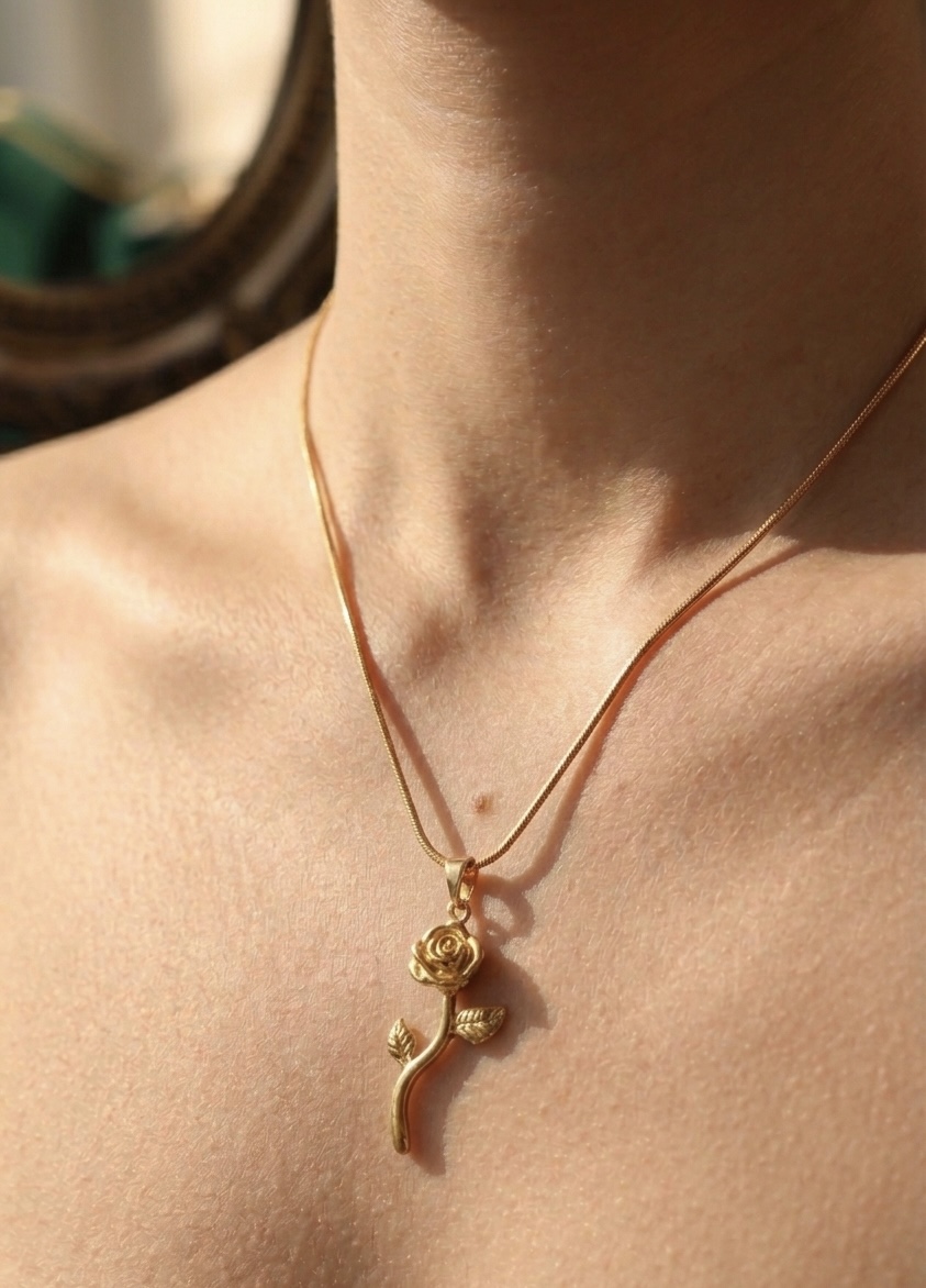 Rose Pendant Necklace