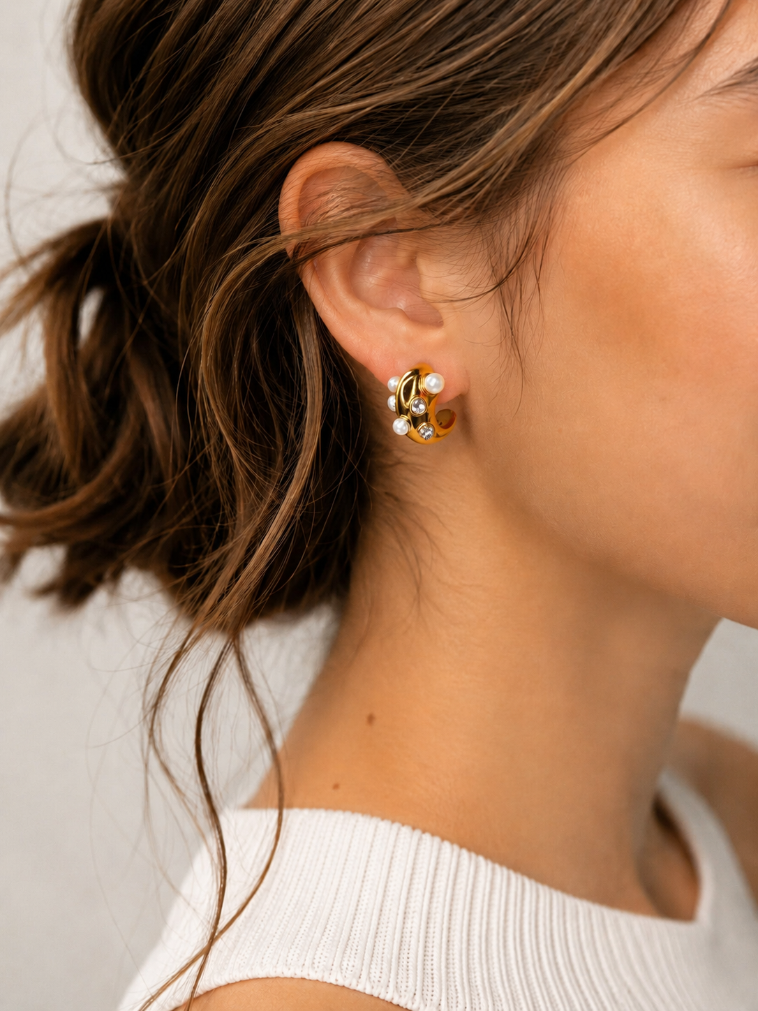 Gold Multi-Stone Earrings