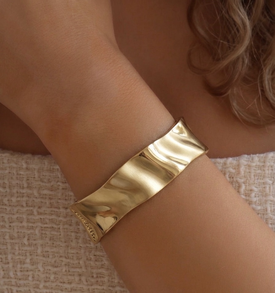 Gold Plated Statement Cuff Bracelet