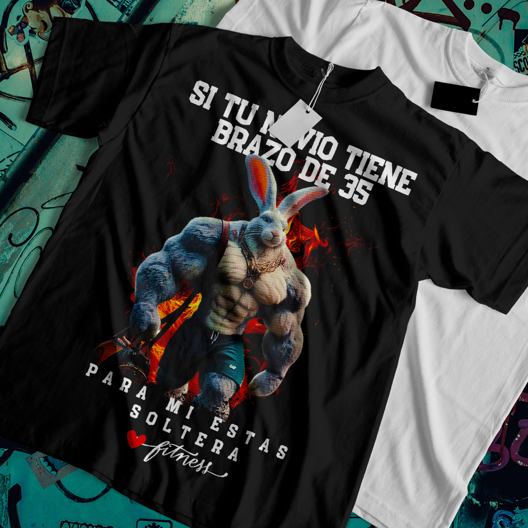 Camiseta de conejo fitness