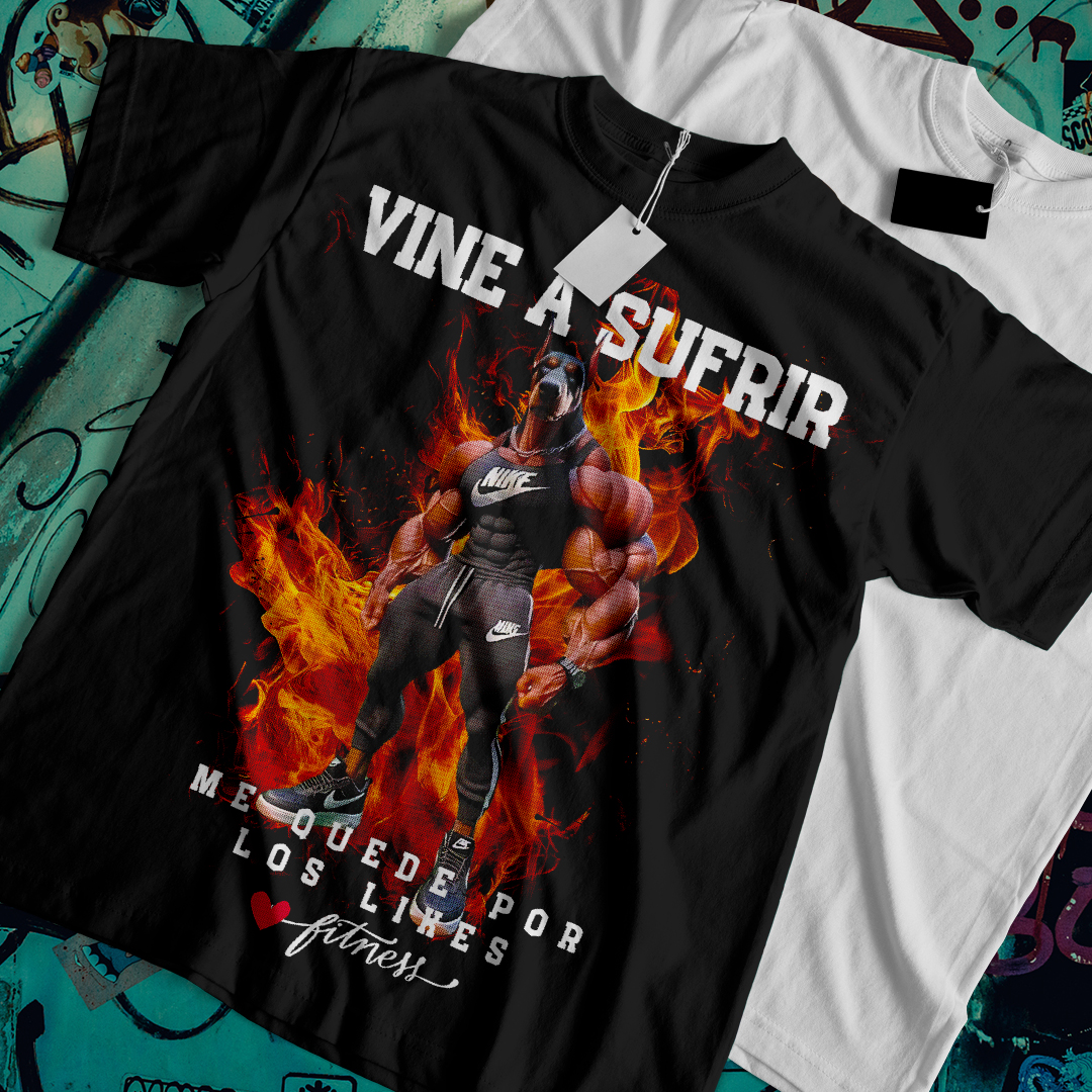 Camiseta con diseño de gimnasio