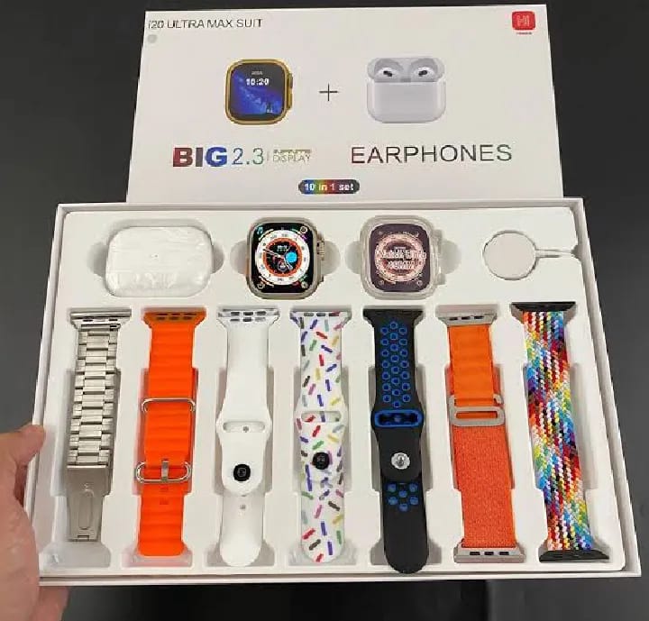 I20 Ultra Max Smart Watch With Airpords (With Out Case)