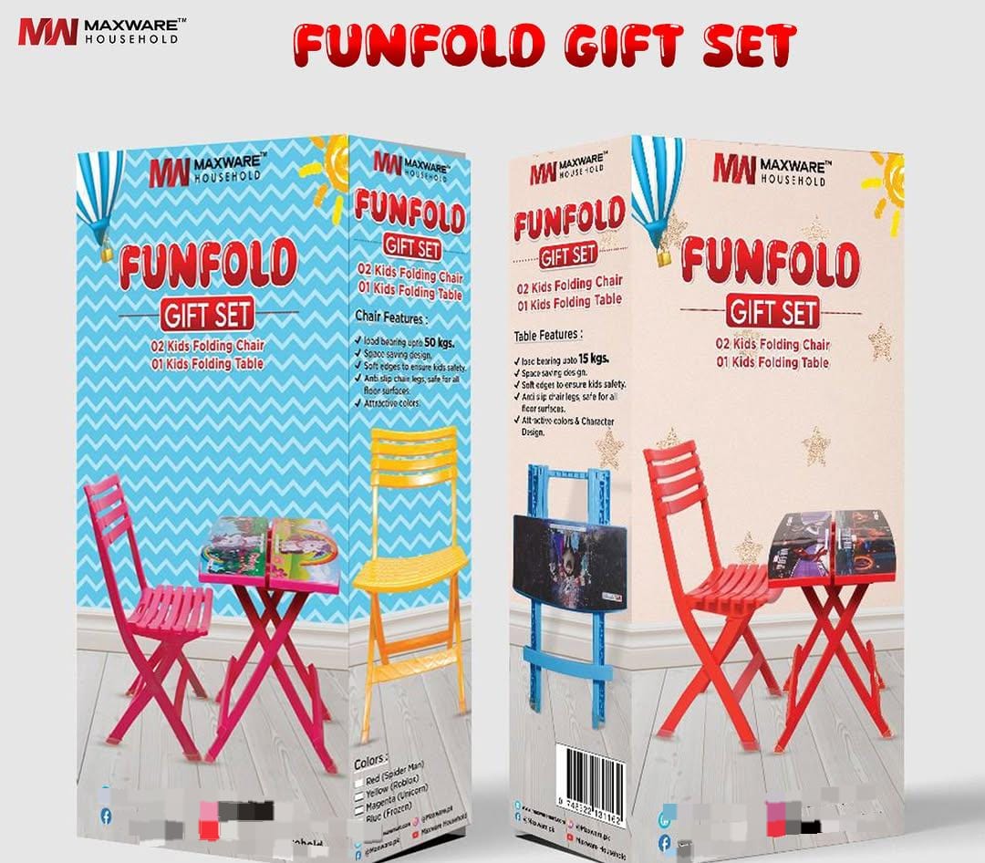 Kids Folding Portable (1 Table + 2 Chairs)