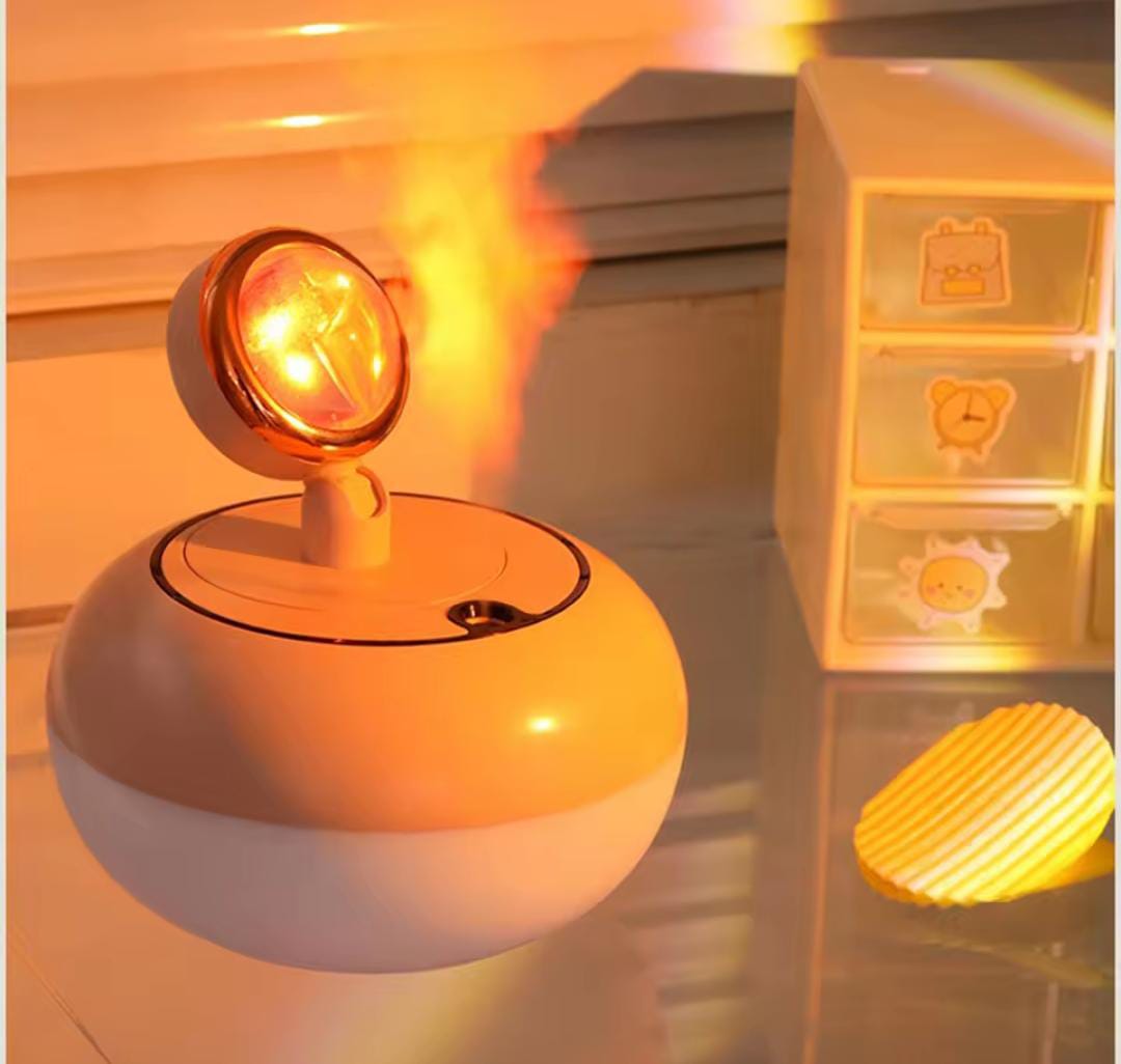 2 in 1 Mini Air Humidifier with Sunset Lamp