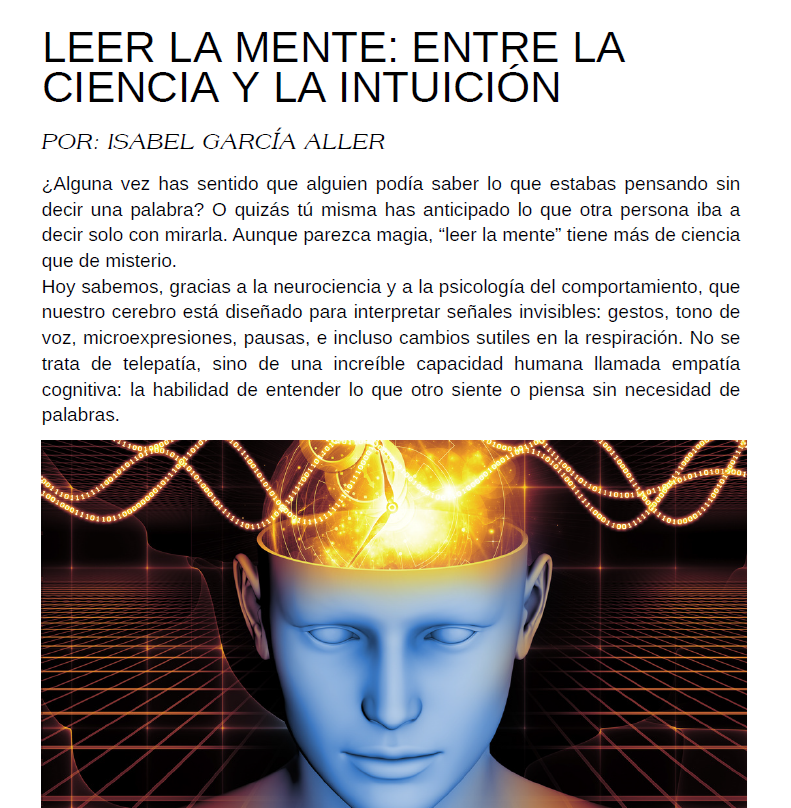 Revista Sincronizate No. 8 - Cómo leer la mente