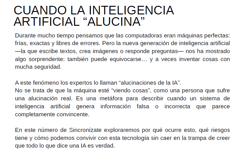 Revista Sincronízate No. 10 - Alucinaciones de la IA