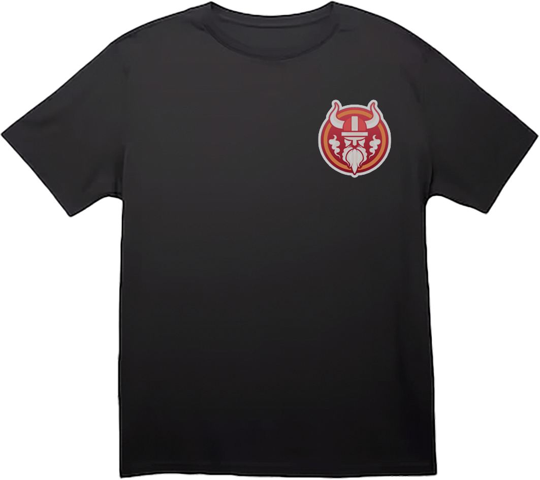 Red Bearded Viking Show - Small Logo - Official Tee (Black)