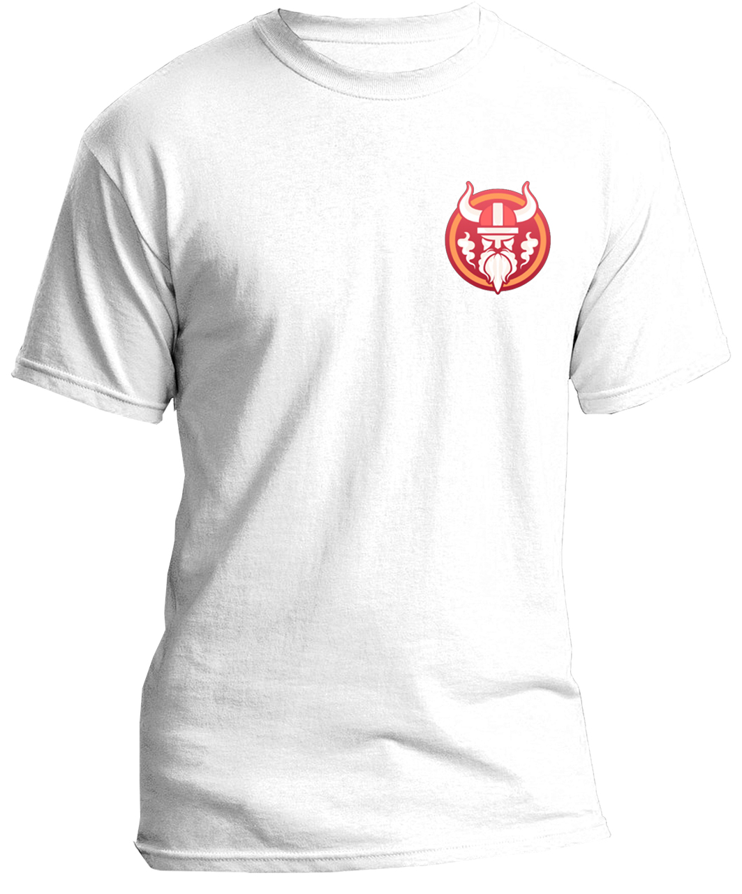 Red Bearded Viking Show - Small Logo - Official Tee (White)