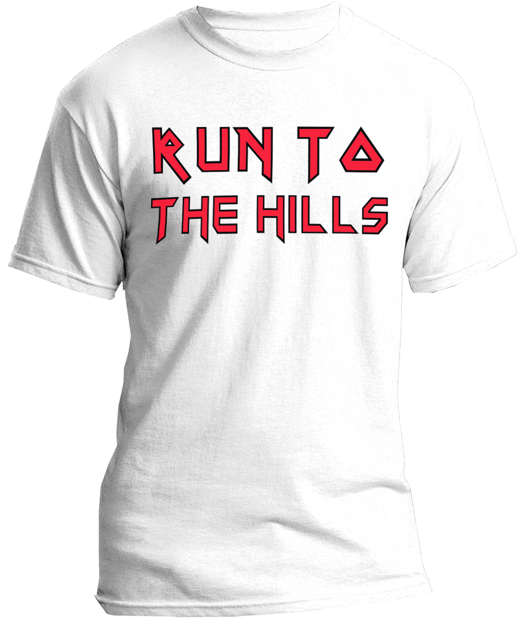 Iron Maiden Tribute Tee - Run To The Hills (White)