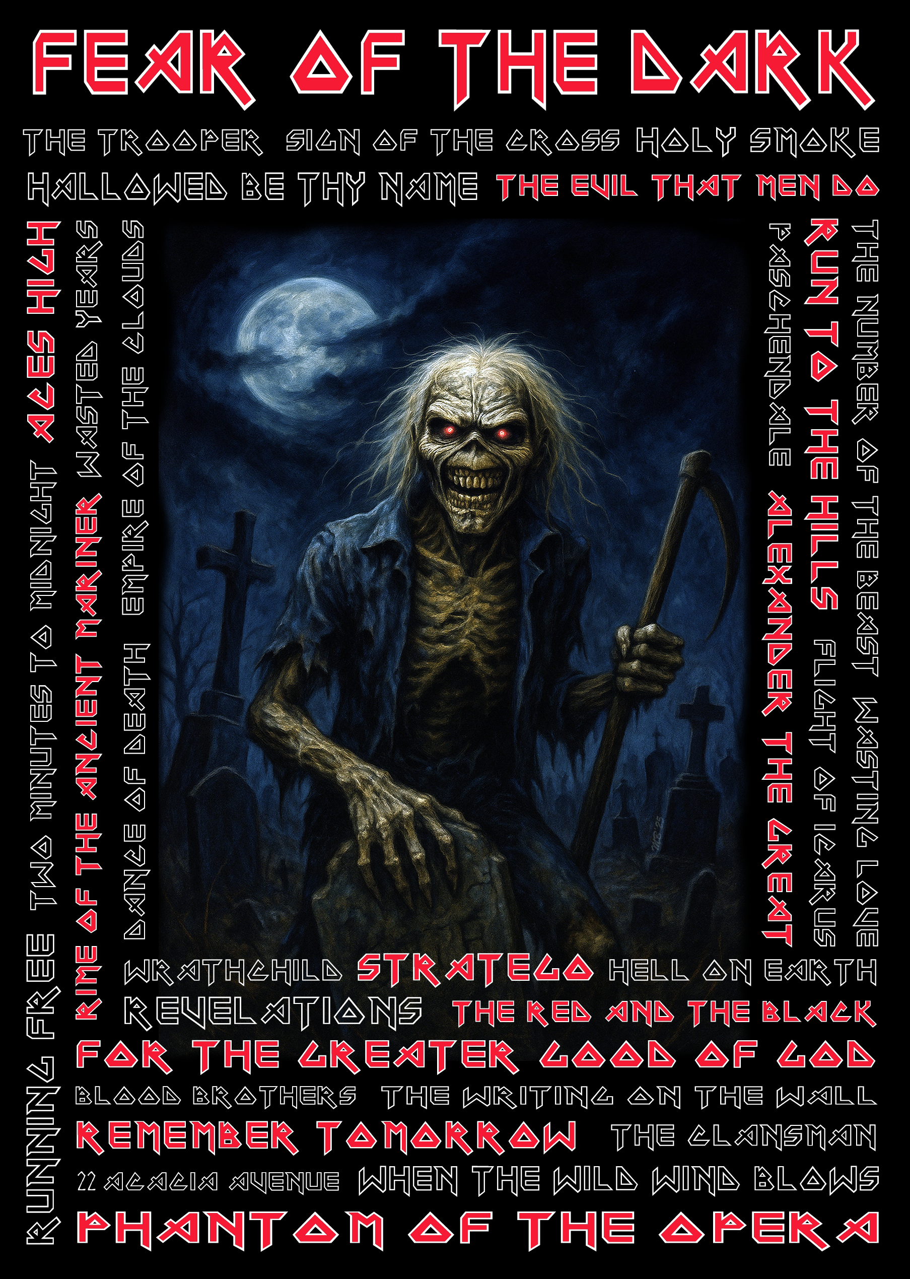 Iron Maiden Tribute A5 Metal Poster