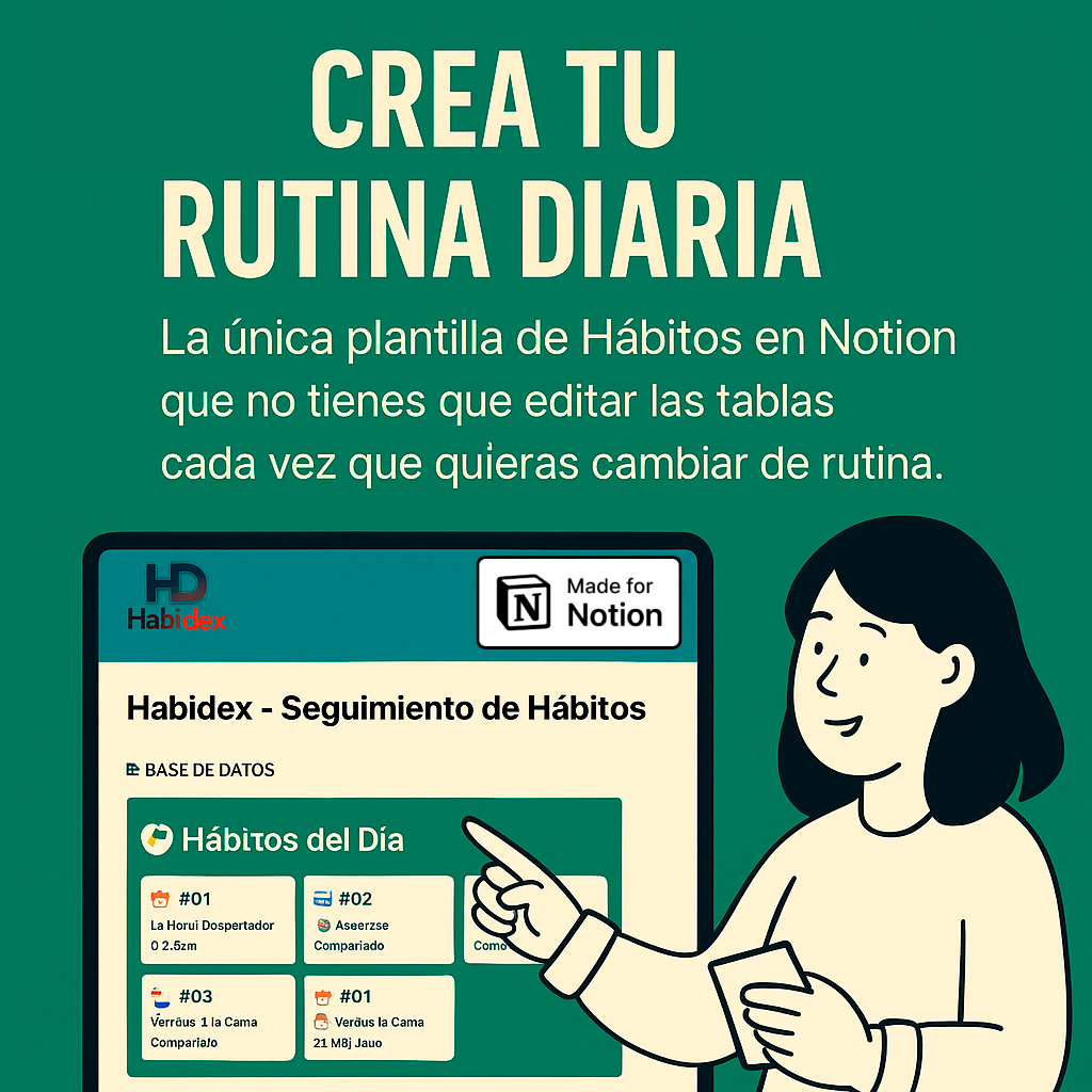 Habidex – Plantilla de Hábitos para Notion (sin editar tablas)