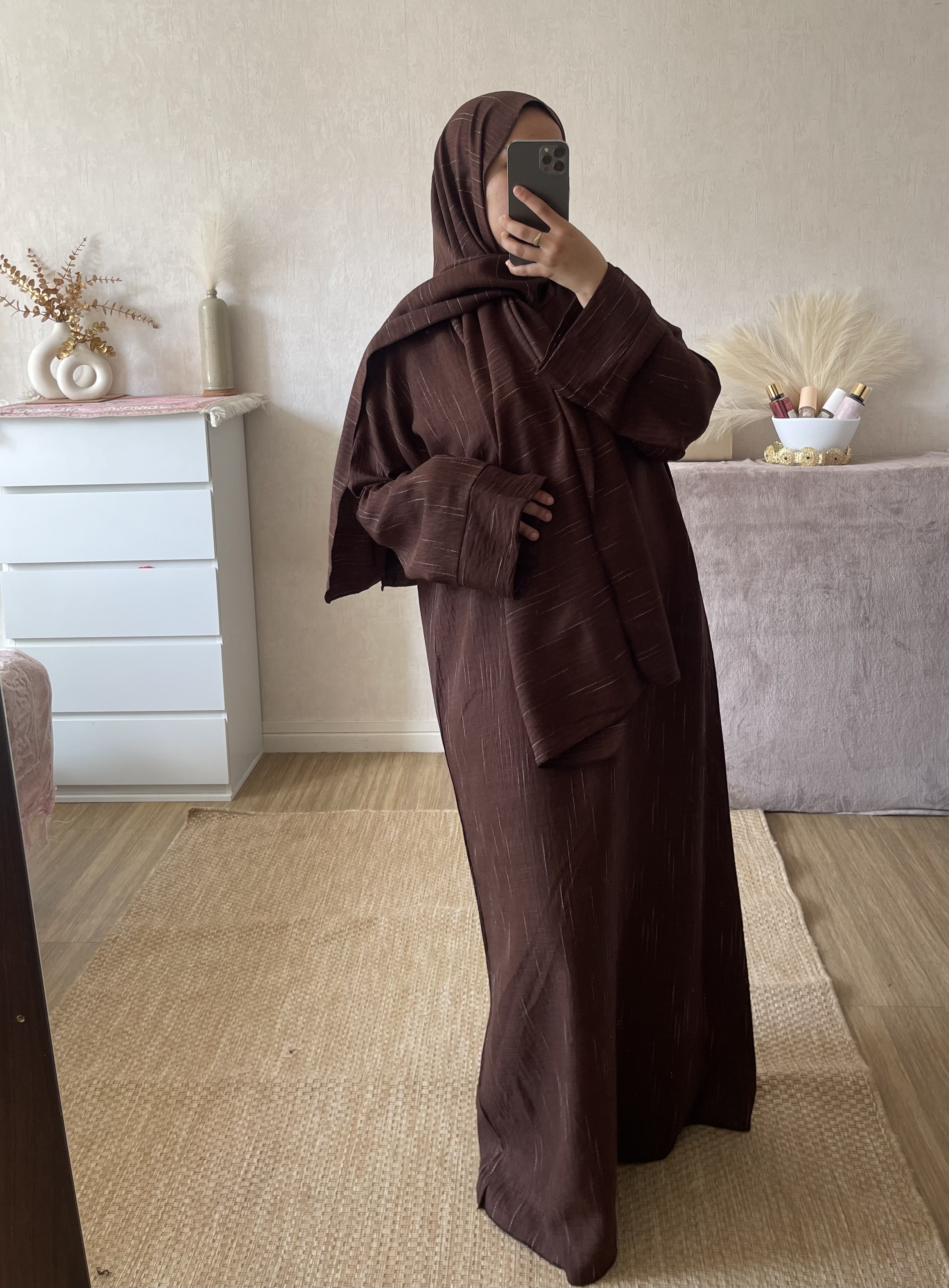 ABAYA VOILE INTÉGRÉ