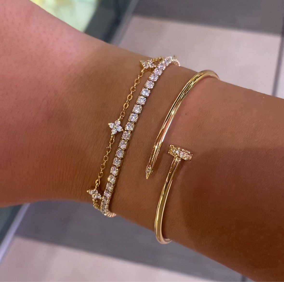 Bracelet Crystal acier inoxydable 