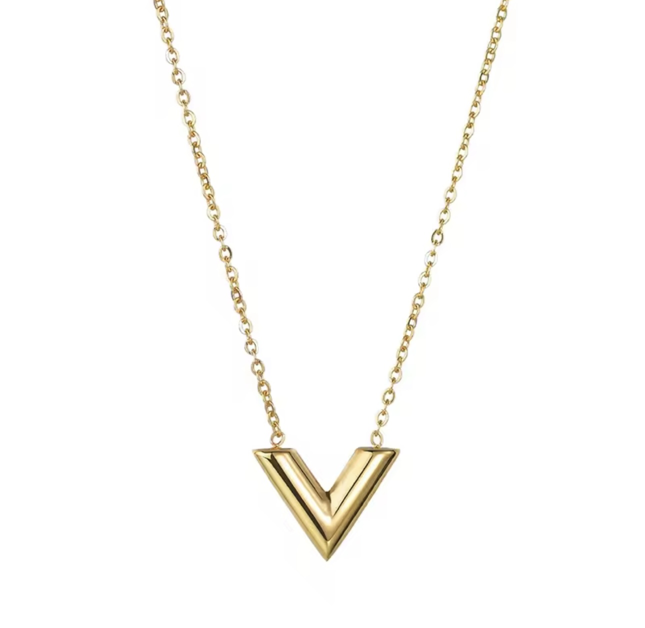 Collier V doré