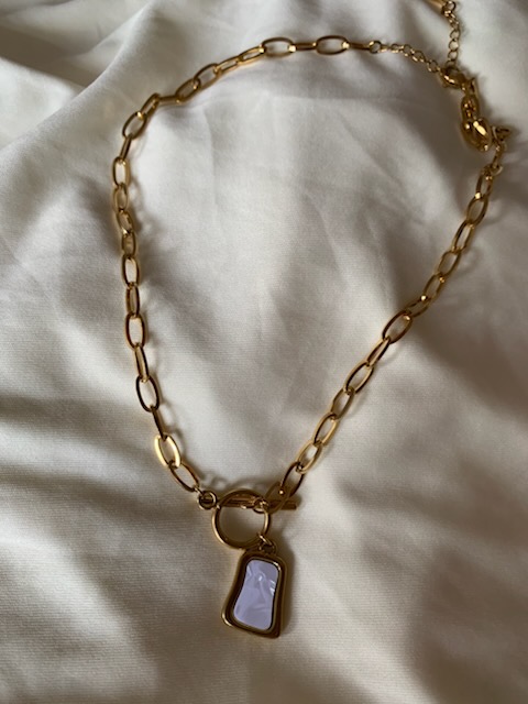 Collier d’été pendentif nacre