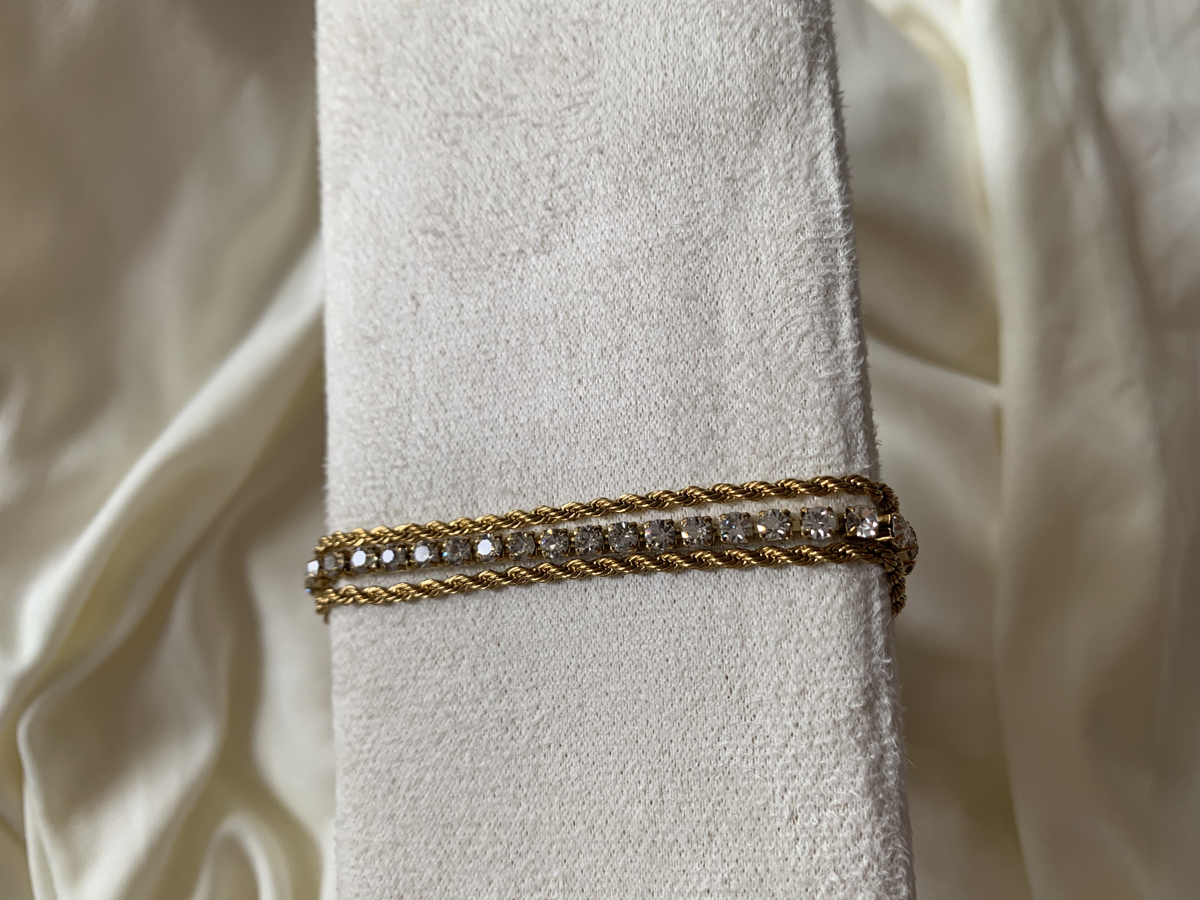 Gourmette doré diamantée