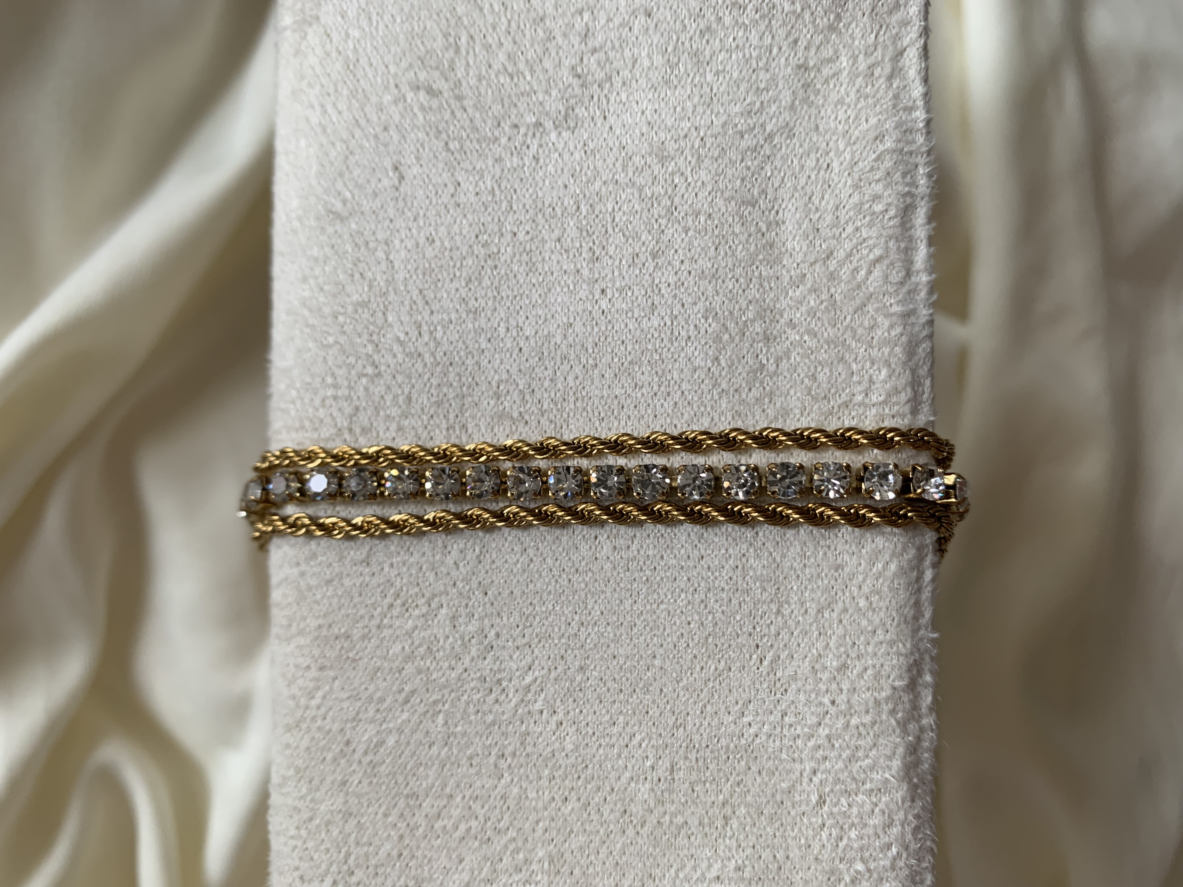Gourmette doré diamantée