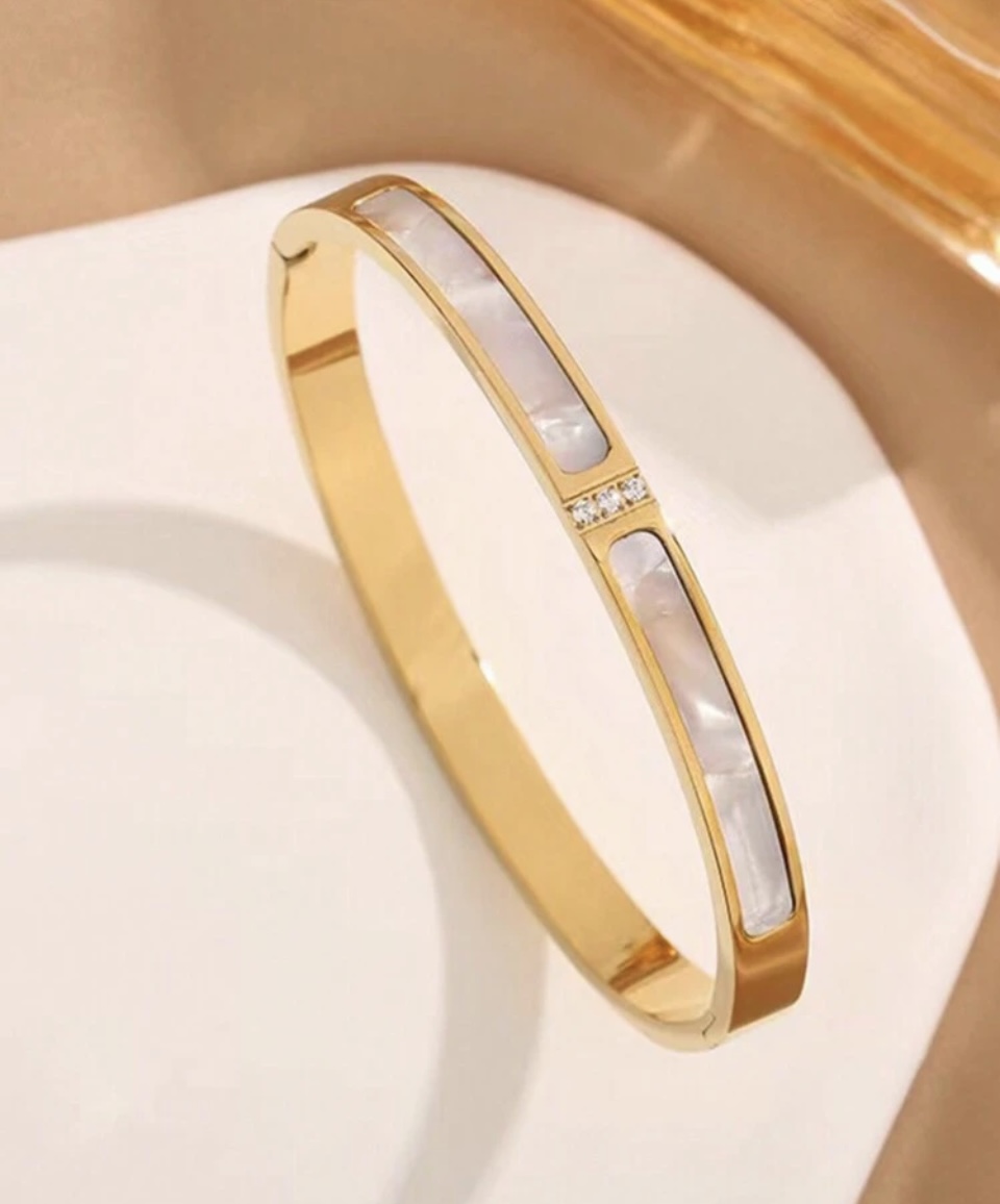 Bracelet jonc coquillage