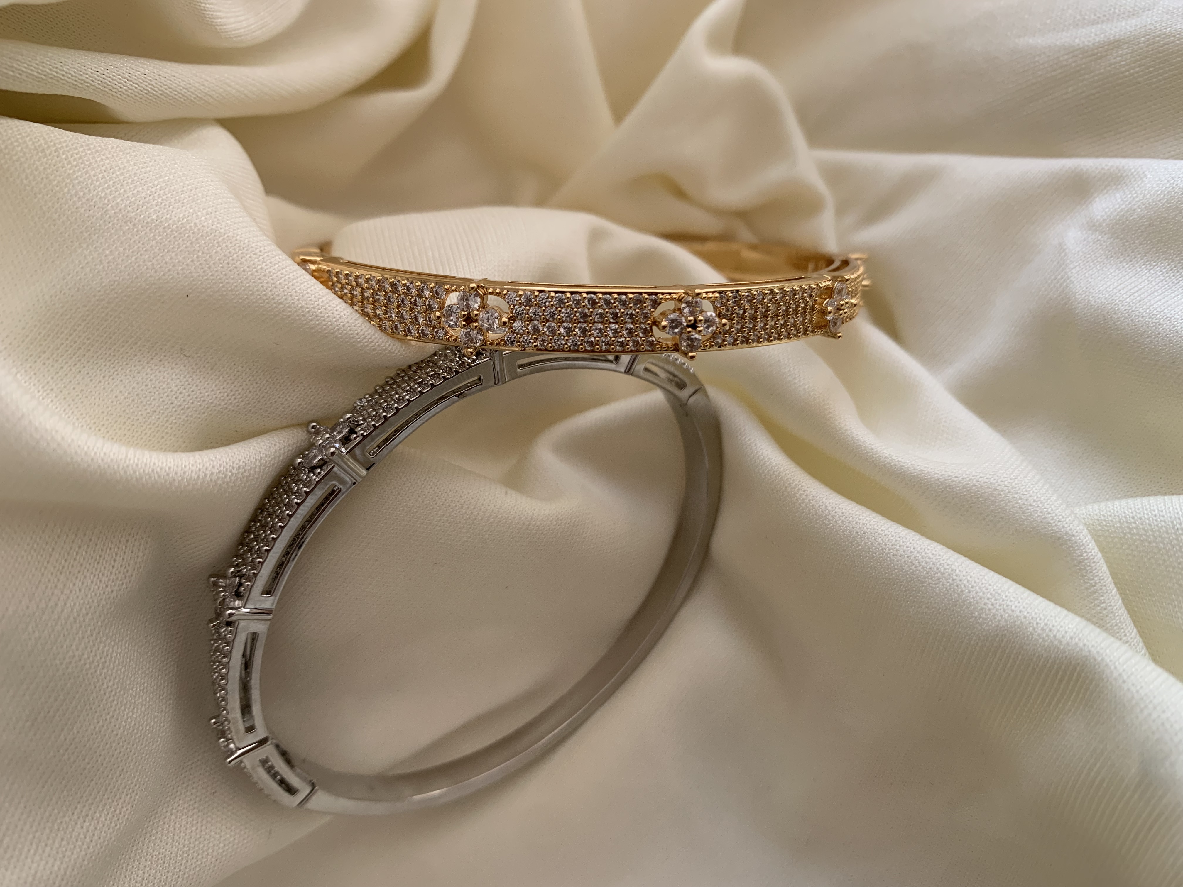 Jonc crystal or & argent