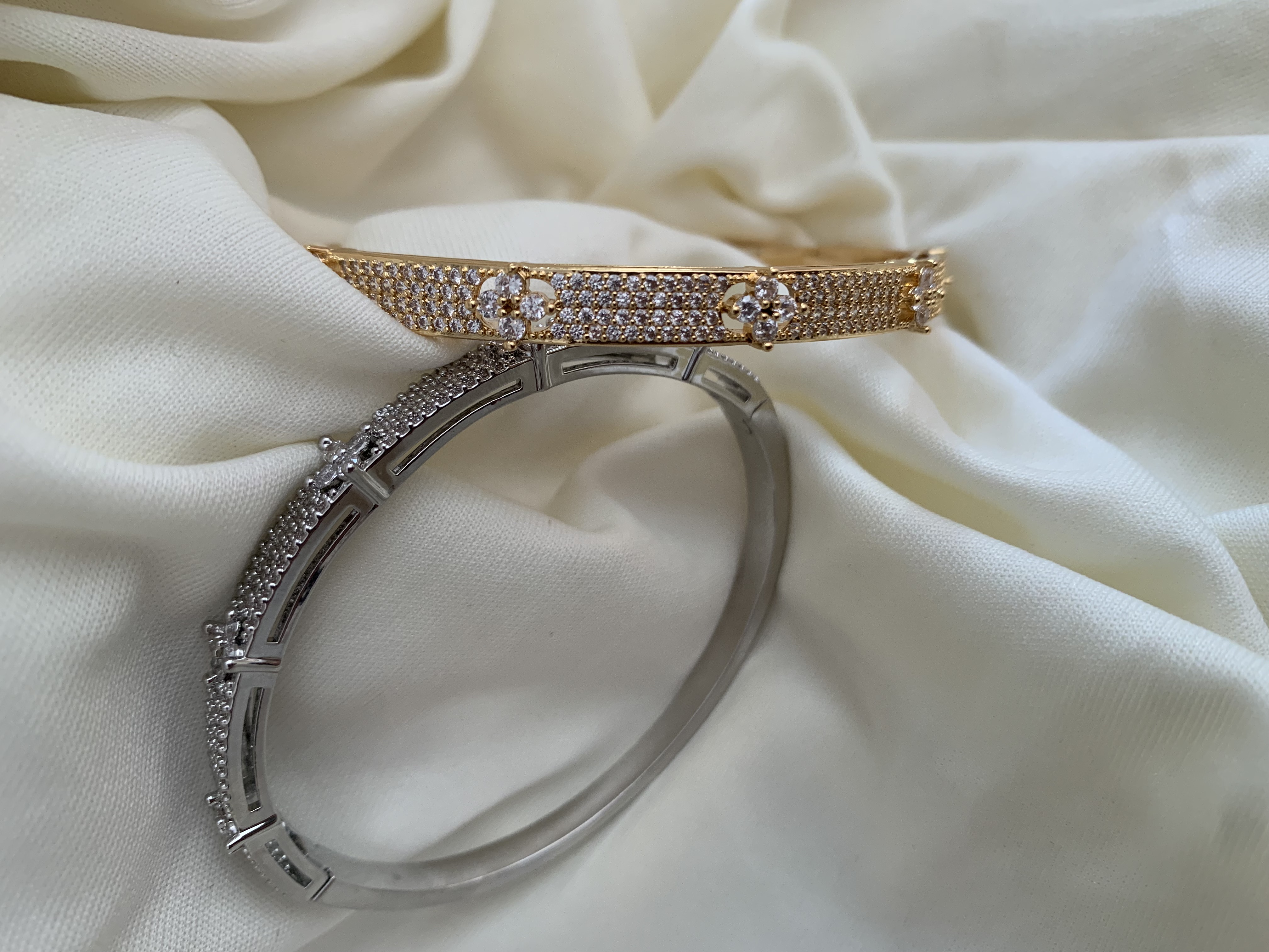 Jonc crystal or & argent