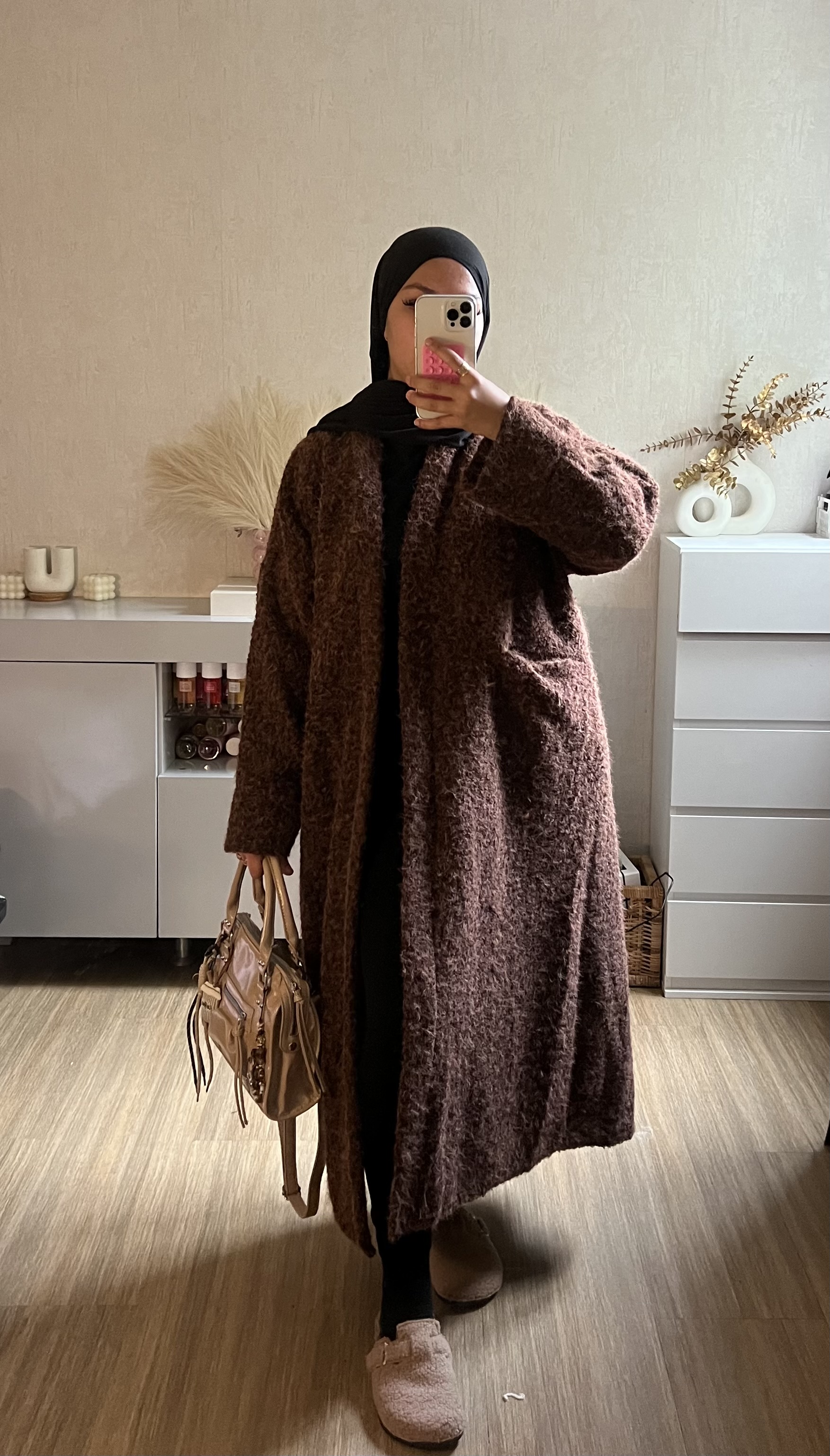 Manteau long en laine chaude