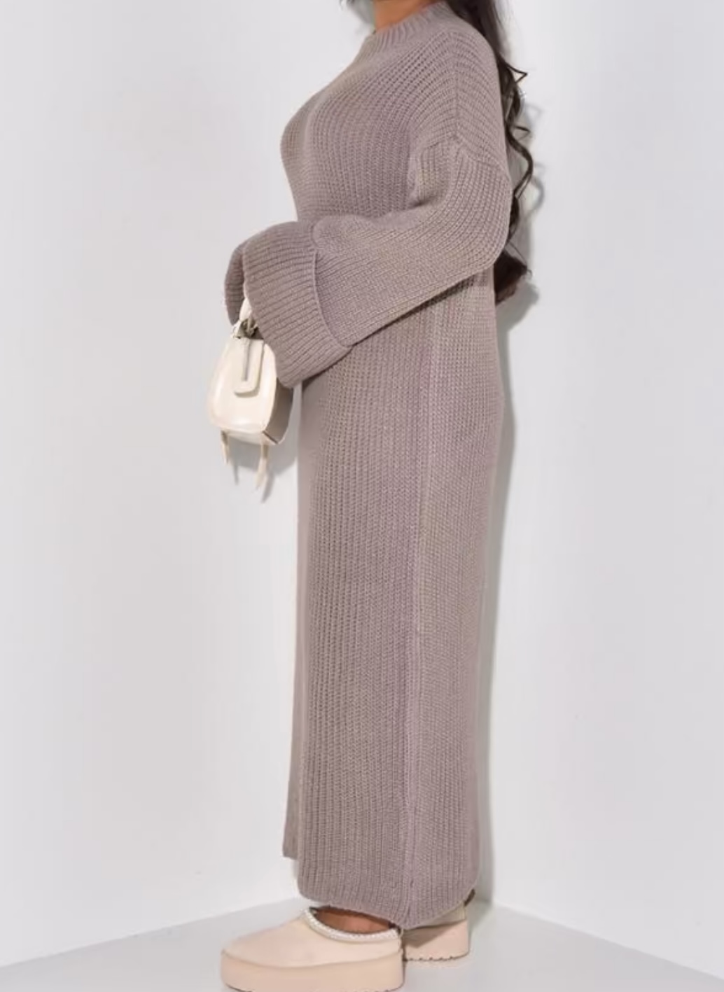Robe longue en maille