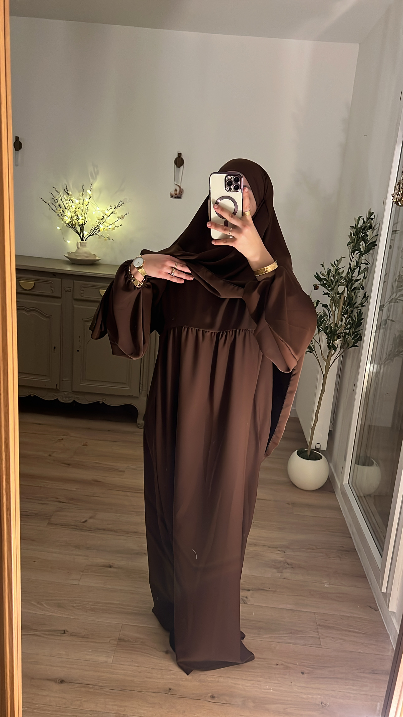 Abaya khimar soie de Médine