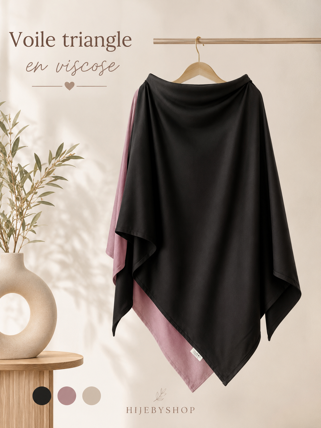 Voile triangle en viscose