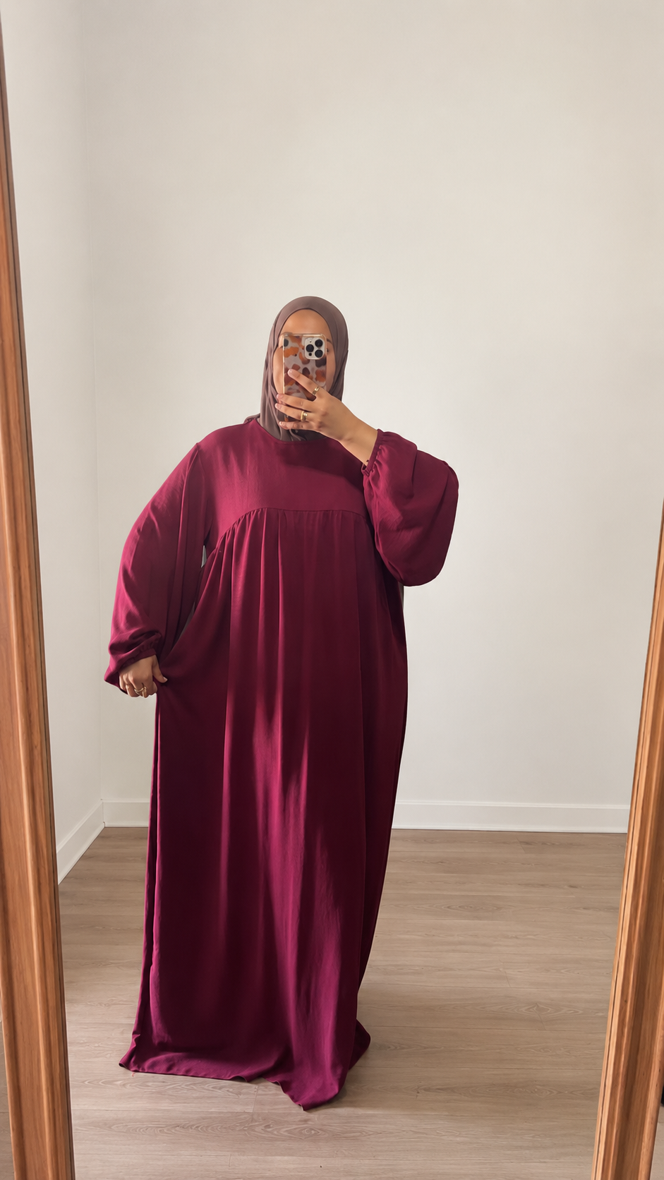 Abaya manches bouffantes 