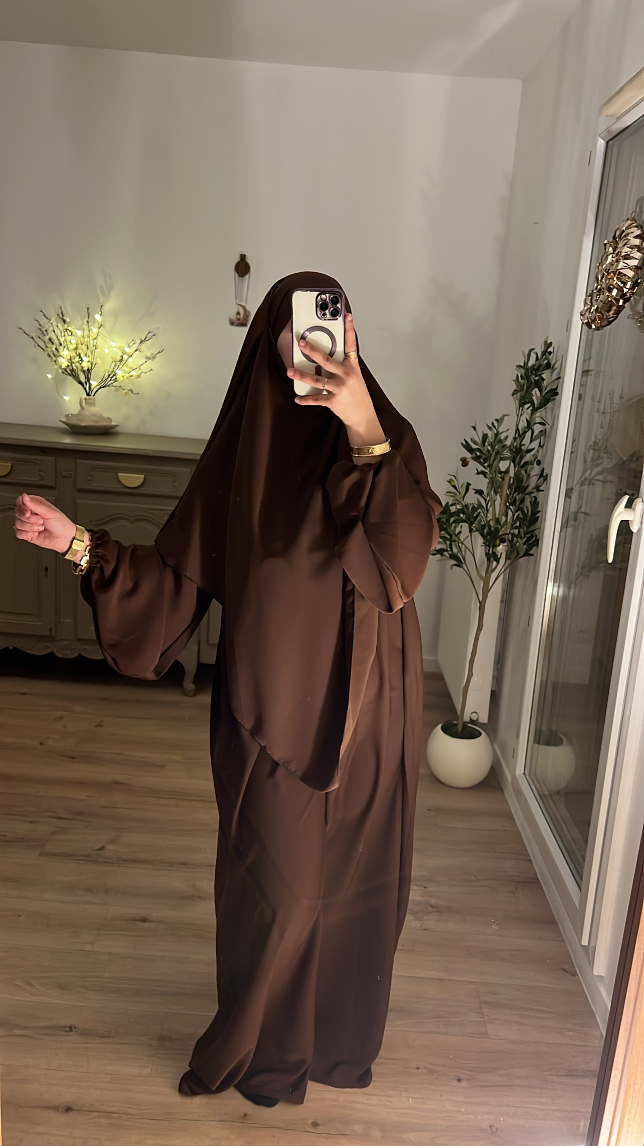 Abaya khimar soie de Médine