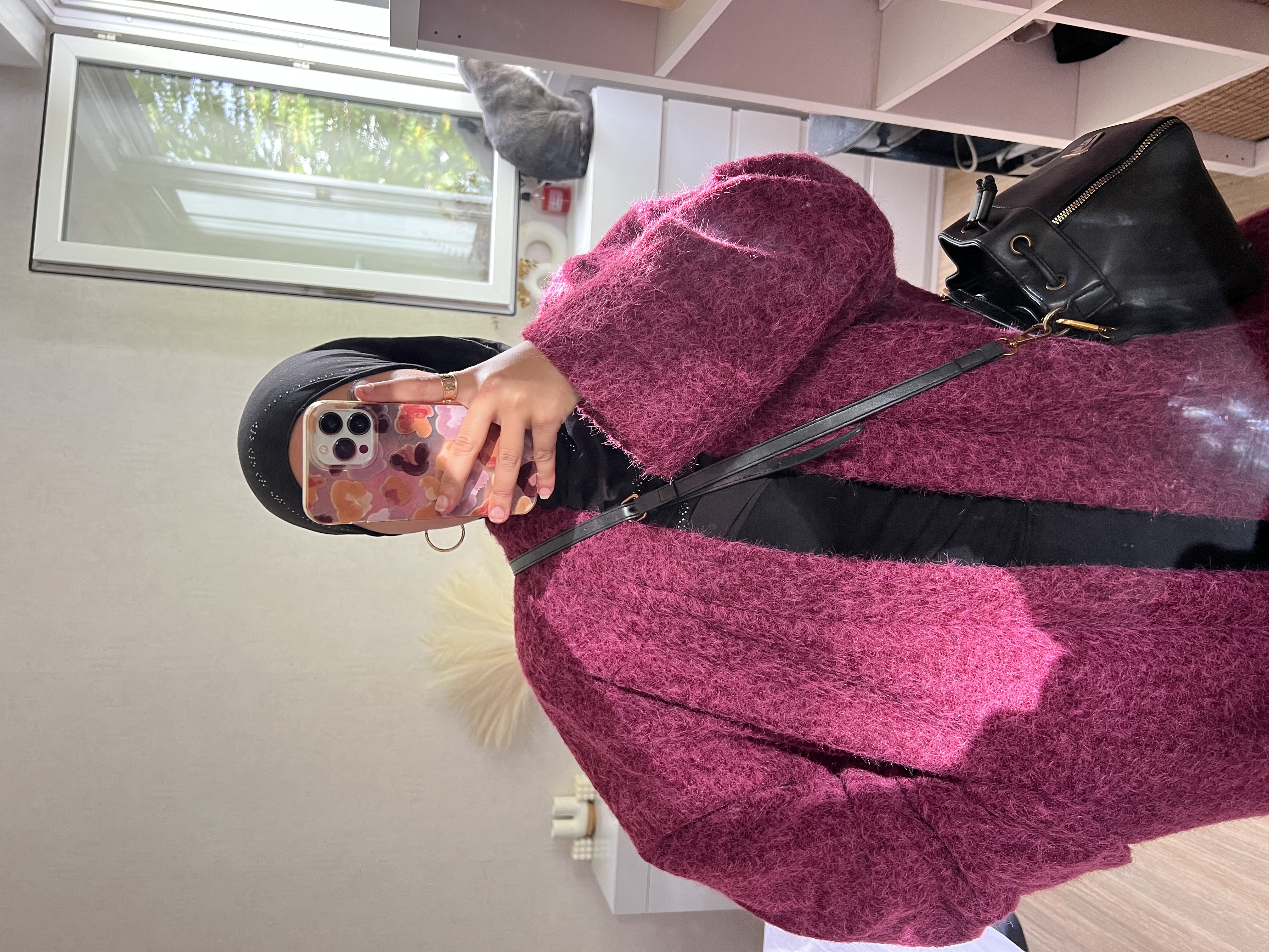 Manteau long en laine chaude