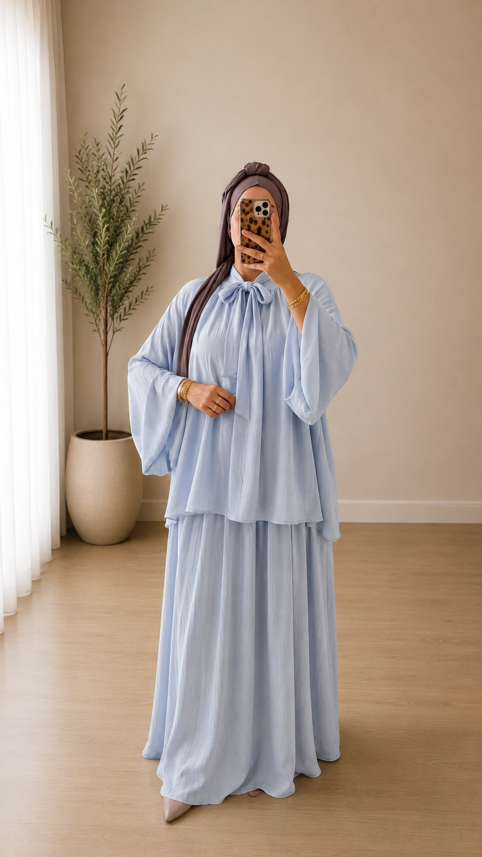 Robe Modeste Vert Pastel